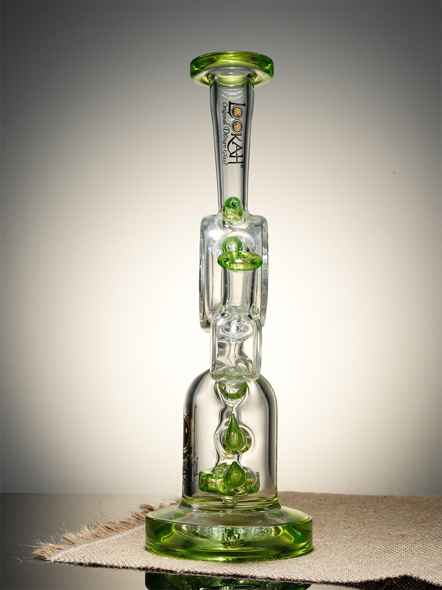 Lookah Bong 10.2" Tentacle Bird Recycler Water Pipe, Colors: Green, 2 image Lookah Bong 10.2" Tentacle Bird Recycler Water Pipe, Colors: Green, 2 image