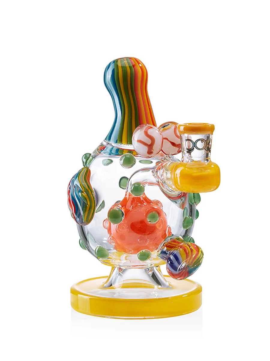 9" Cute Small Rainbow Ball Bong, Colors: Yellow, 2 image