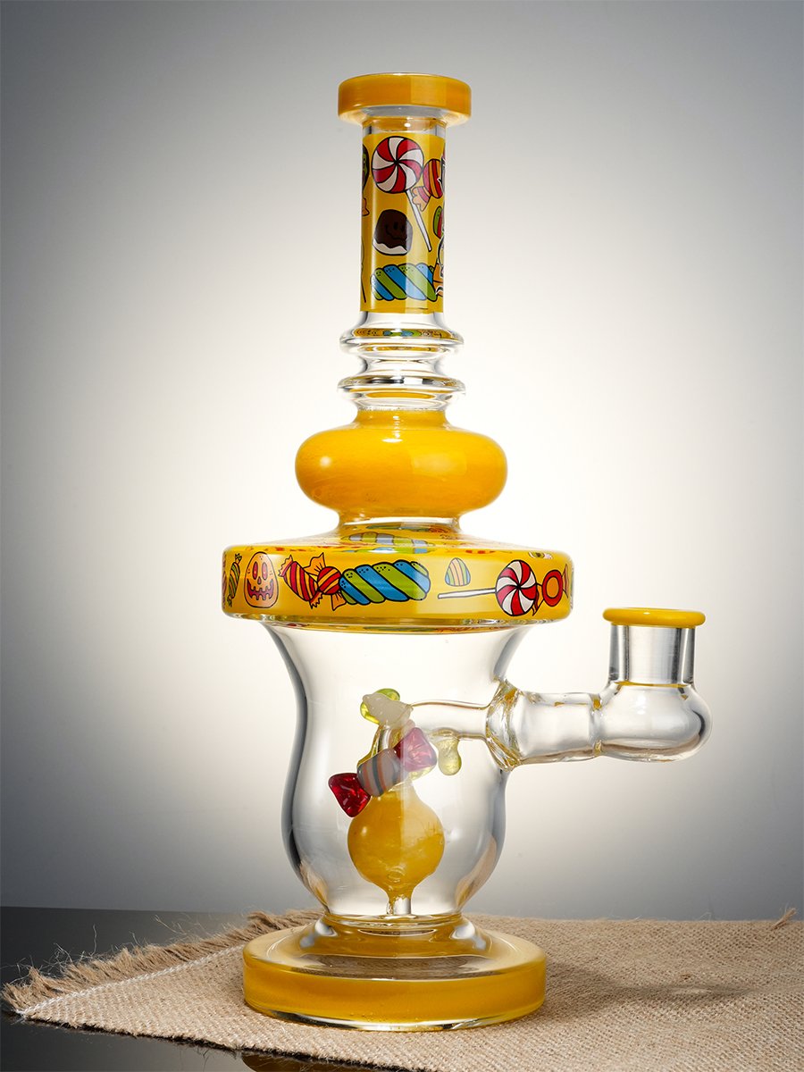 Lookah Bong 11" Cute Candy Stick Glass Water Pipe - Yellow, Colors: Yellow, 17 image Lookah Bong 11" Cute Candy Stick Glass Water Pipe - Yellow, Colors: Yellow, 17 image