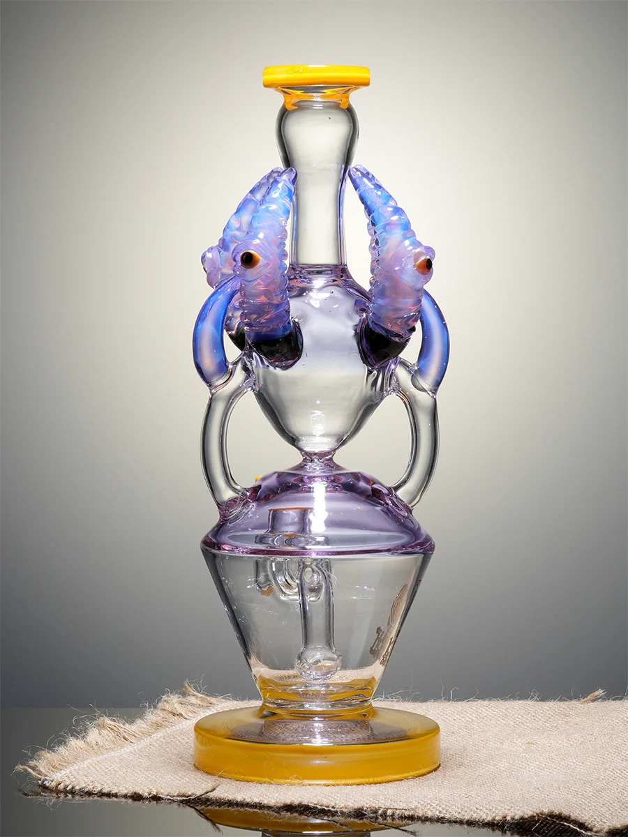 Lookah 10" Cool colorful Ox horn Glass Bong, Color: Green, 10 image Lookah 10" Cool colorful Ox horn Glass Bong, Color: Green, 10 image