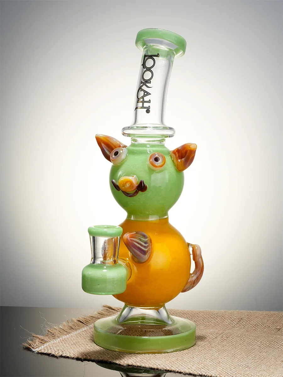 Green  Cute Double Piggy Dab Rig7