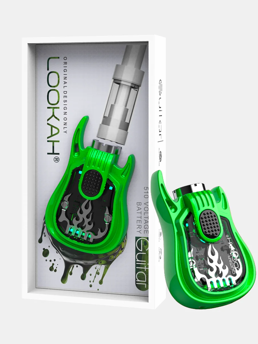 LOOKAH Guitar 510 thread vape battery - Green LOOKAH Guitar 510 thread vape battery - Green