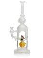 whimsical cute frosted hive snowman bong yellow
