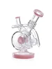 mini compact cute thick dab rig pink back