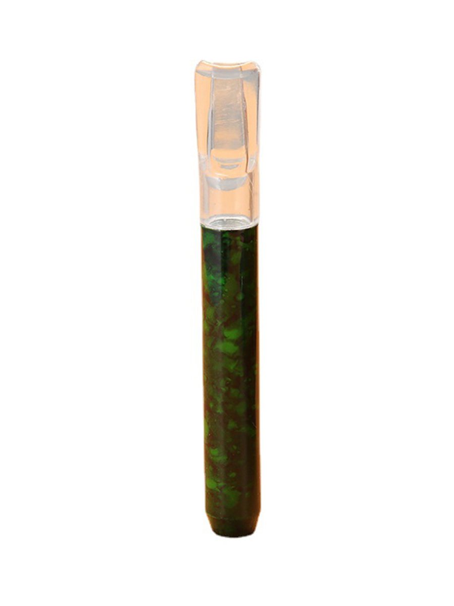 Green Colorful Floral Chillum Pipe Green Colorful Floral Chillum Pipe