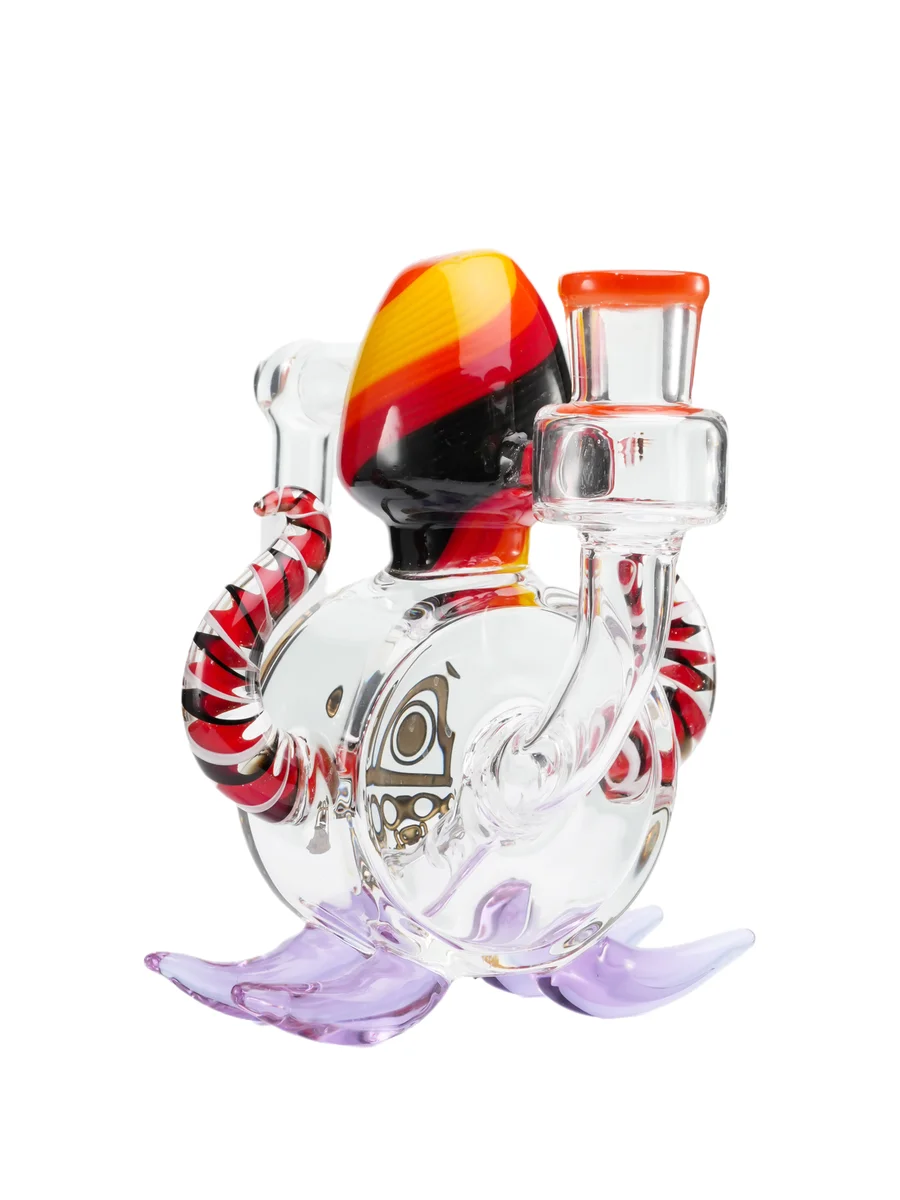 14mm Male 90° Cute Squid Glass Ash Catcher for Bong, Colors: Red, 3 image 14mm Male 90° Cute Squid Glass Ash Catcher for Bong, Colors: Red, 3 image