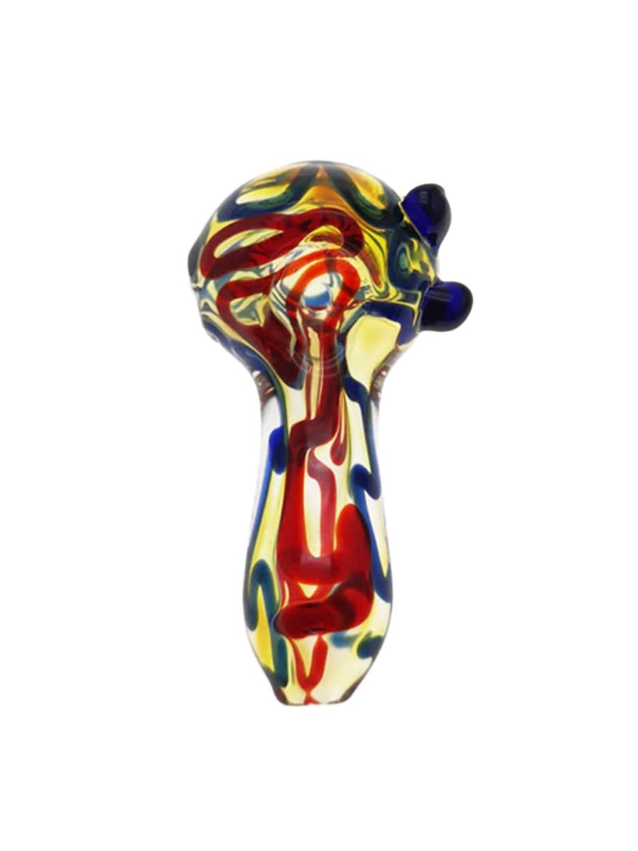 Colorful Bright Striped Glass Pipe, 7 image Colorful Bright Striped Glass Pipe, 7 image