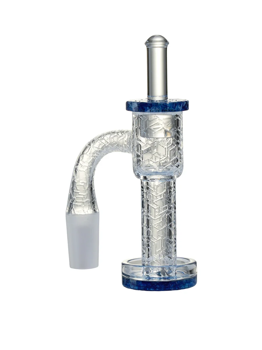 14mm Treasure Blue Terp Slurper Quartz Banger with Carb Cap, 4 image