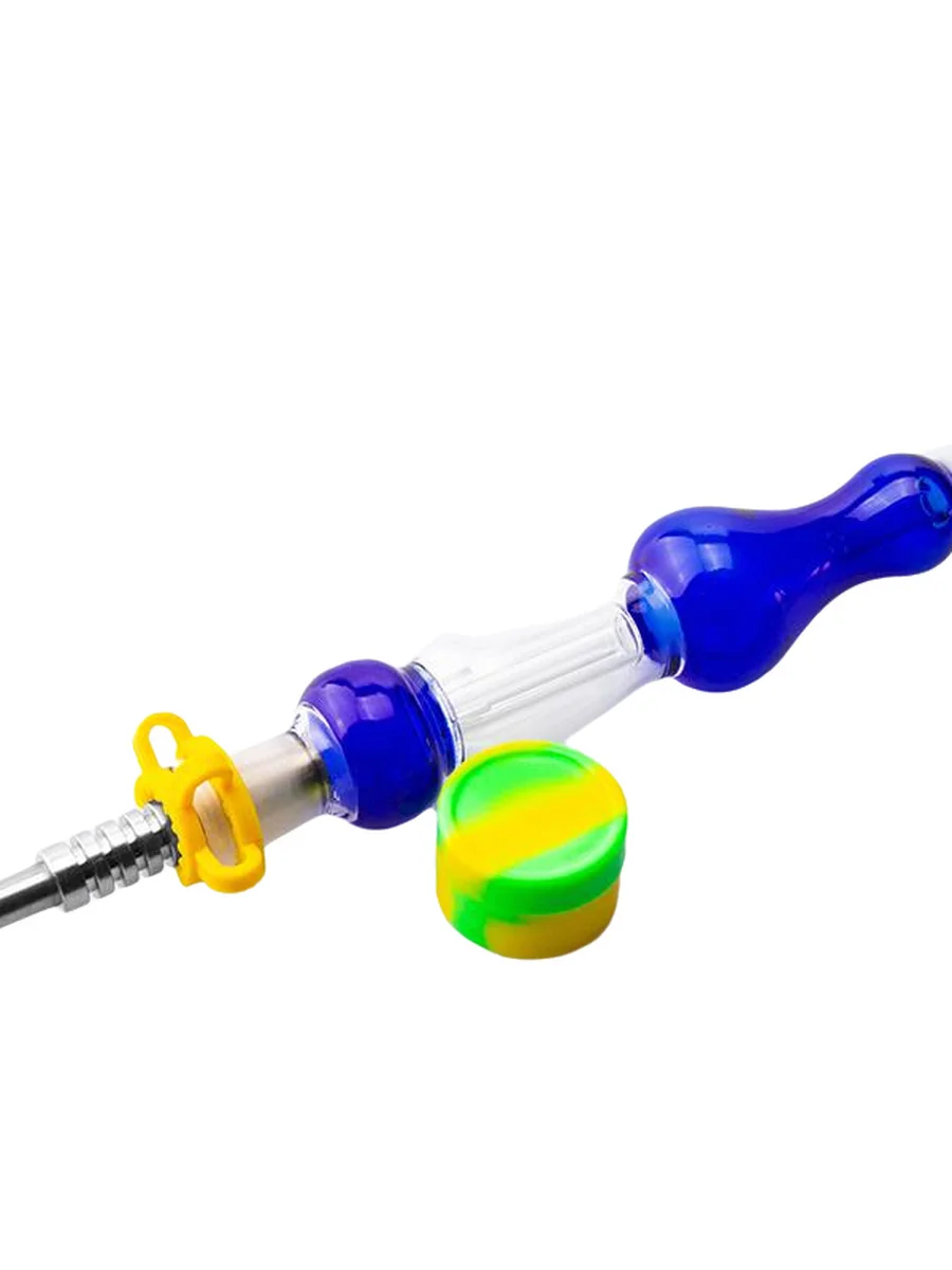 Glass Straight Tube Colorful Nectar Collector Glass Straight Tube Colorful Nectar Collector