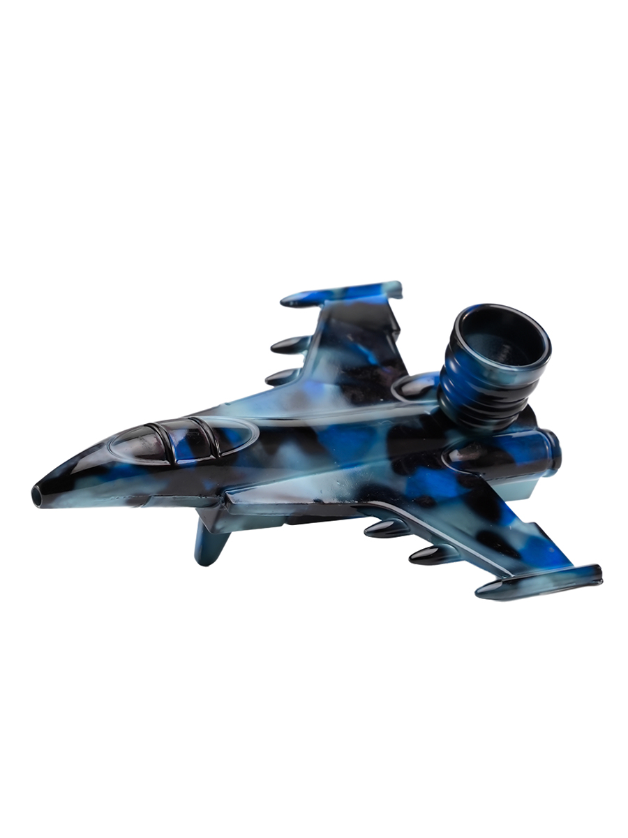 Camouflage Blue Creative Airplane Zinc Alloy Pipe