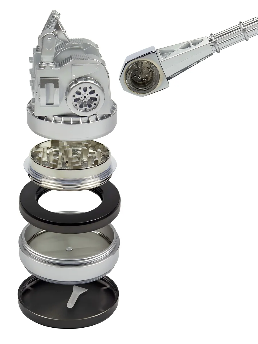 Anti-aircraft Gun Herb Grinder: 100mm Large 4-Piece Heavy Duty Weed Grinde, 5 image Anti-aircraft Gun Herb Grinder: 100mm Large 4-Piece Heavy Duty Weed Grinde, 5 image