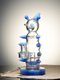 Lookah Bong 8" Mini Cool Grumpy Caterpillar Water Pipe, Colors: Blue