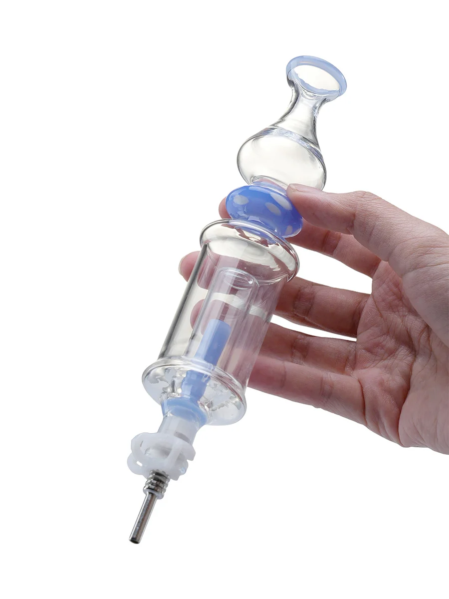 Artistic Swirl Water Filter Glass Nectar Collector With Titanium Tip, 3 image