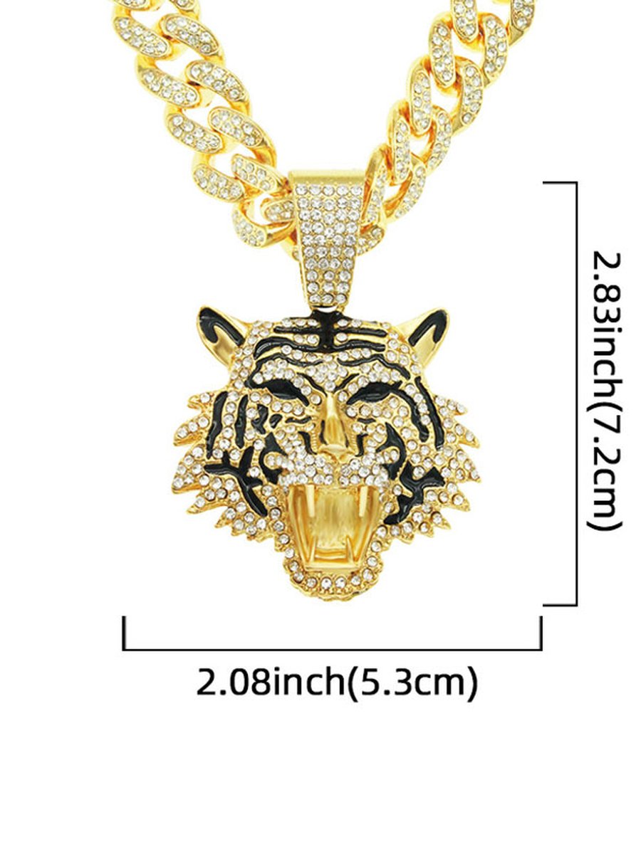 Tiger Pendant Necklace, Color: Silver, 3 image Tiger Pendant Necklace, Color: Silver, 3 image