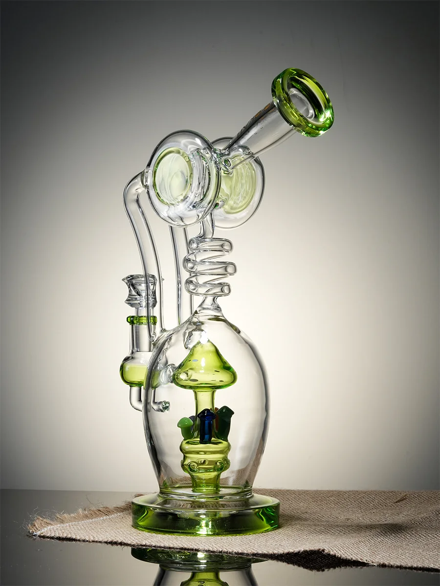 Lookah Bong 11.6"  Mini Mushroom Egg Water Pipe, Color: Green, 4 image