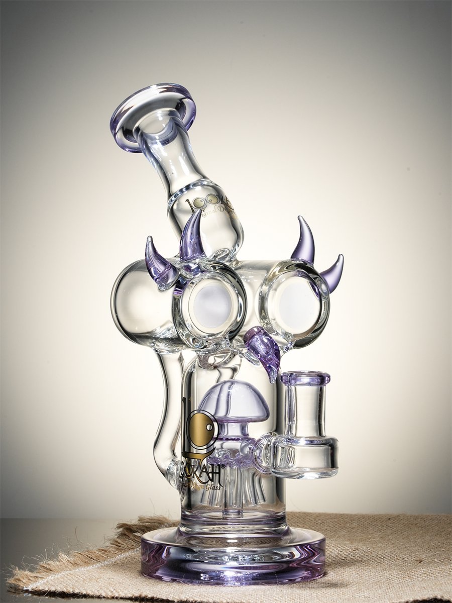 Recycler Percolator Fantasy Bird Bong purple Recycler Percolator Fantasy Bird Bong purple