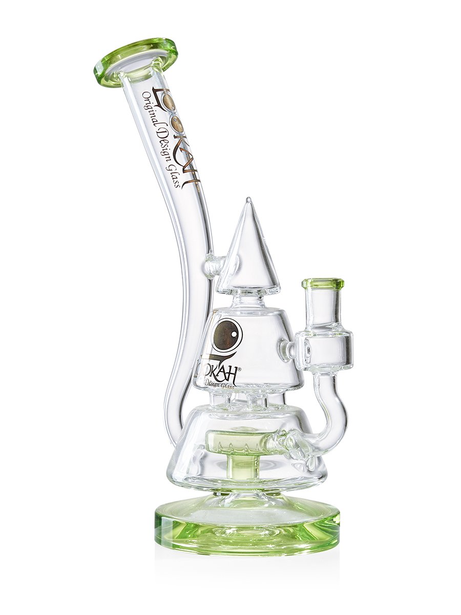 mesmerizing clear pyramid bong clear green side mesmerizing clear pyramid bong clear green side