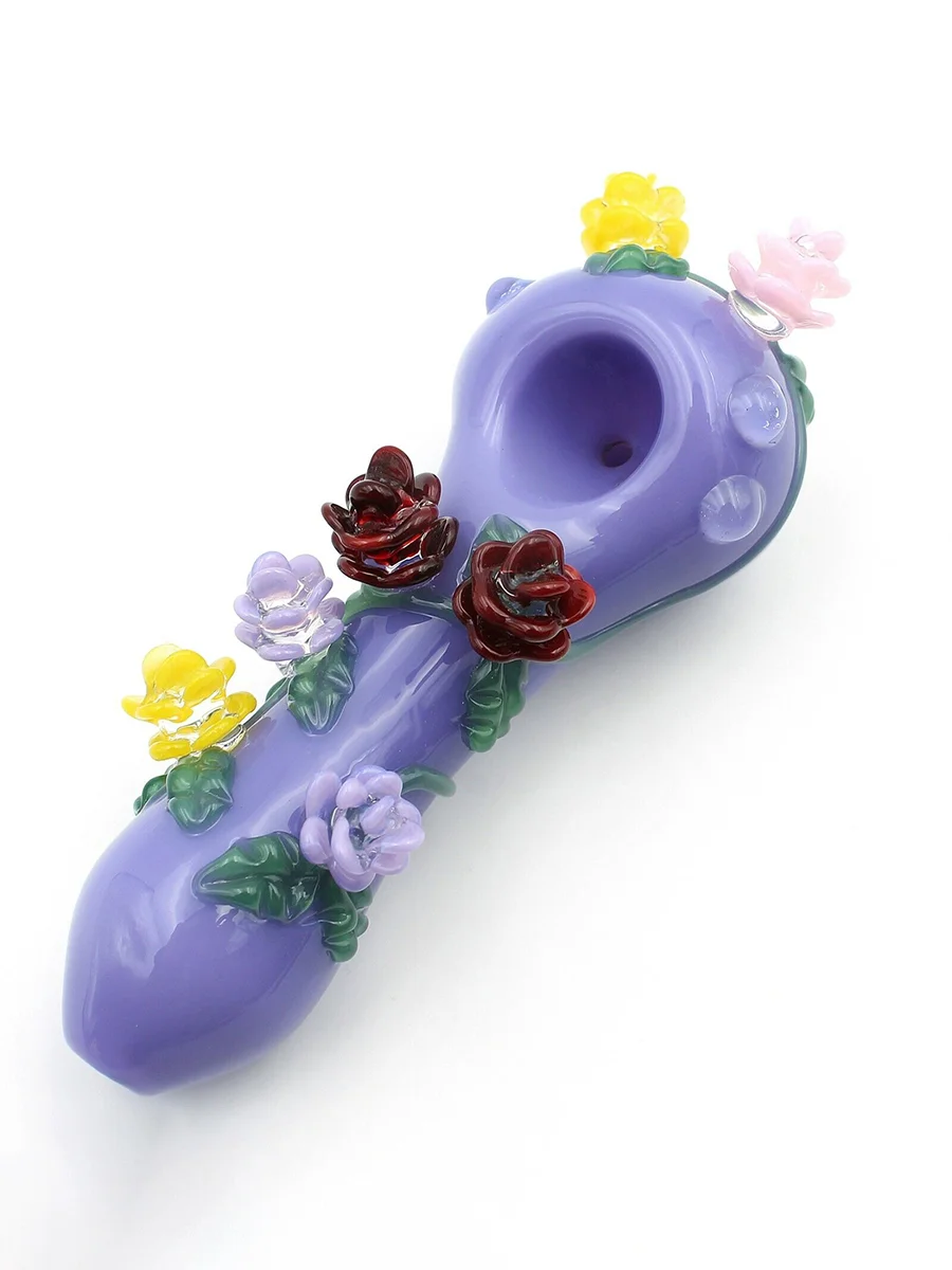 Floral Design Glass Pipe