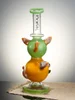Green  Cute Double Piggy Dab Rig4