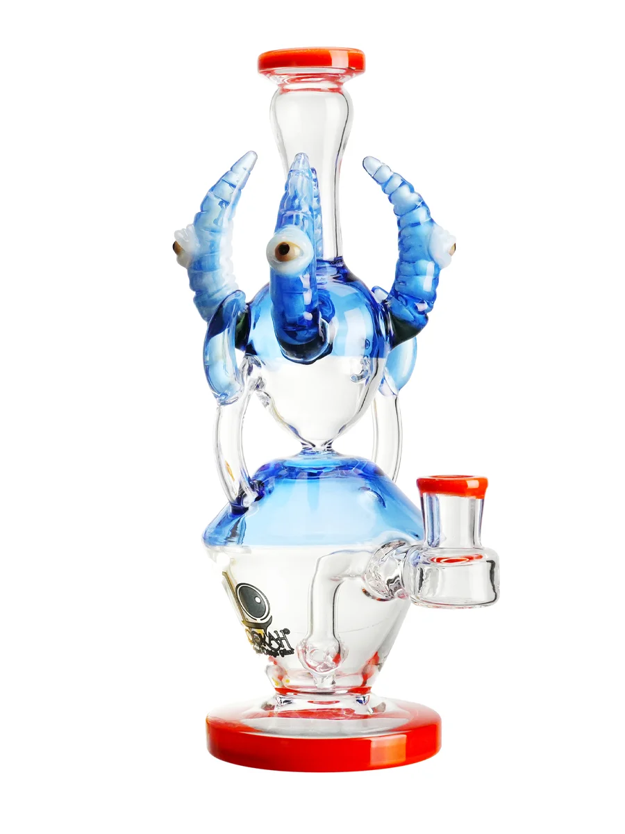 Lookah 10" Cool colorful Ox horn Glass Bong, Color: Green, 4 image