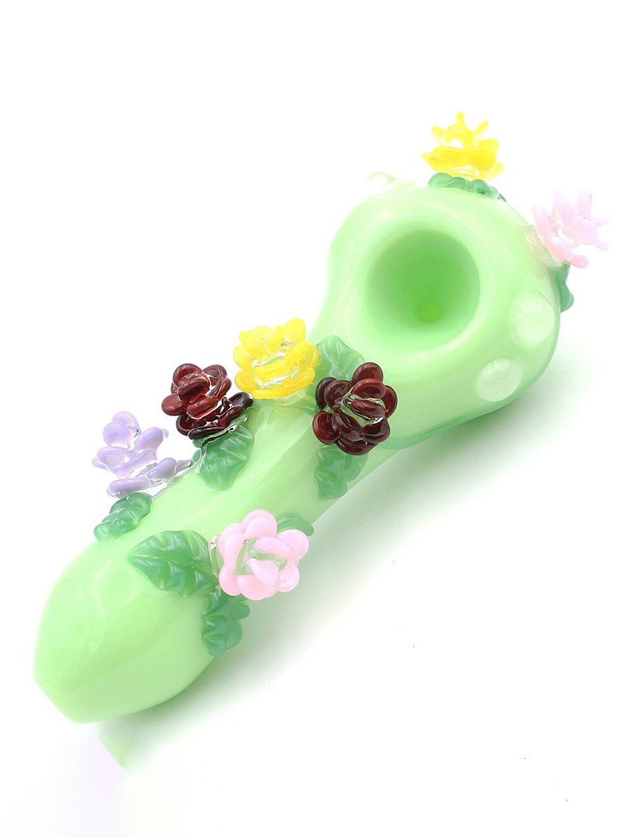 Floral Design Glass Pipe