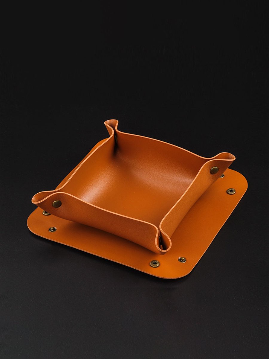 Brown Leather Tobacco Rolling Tray