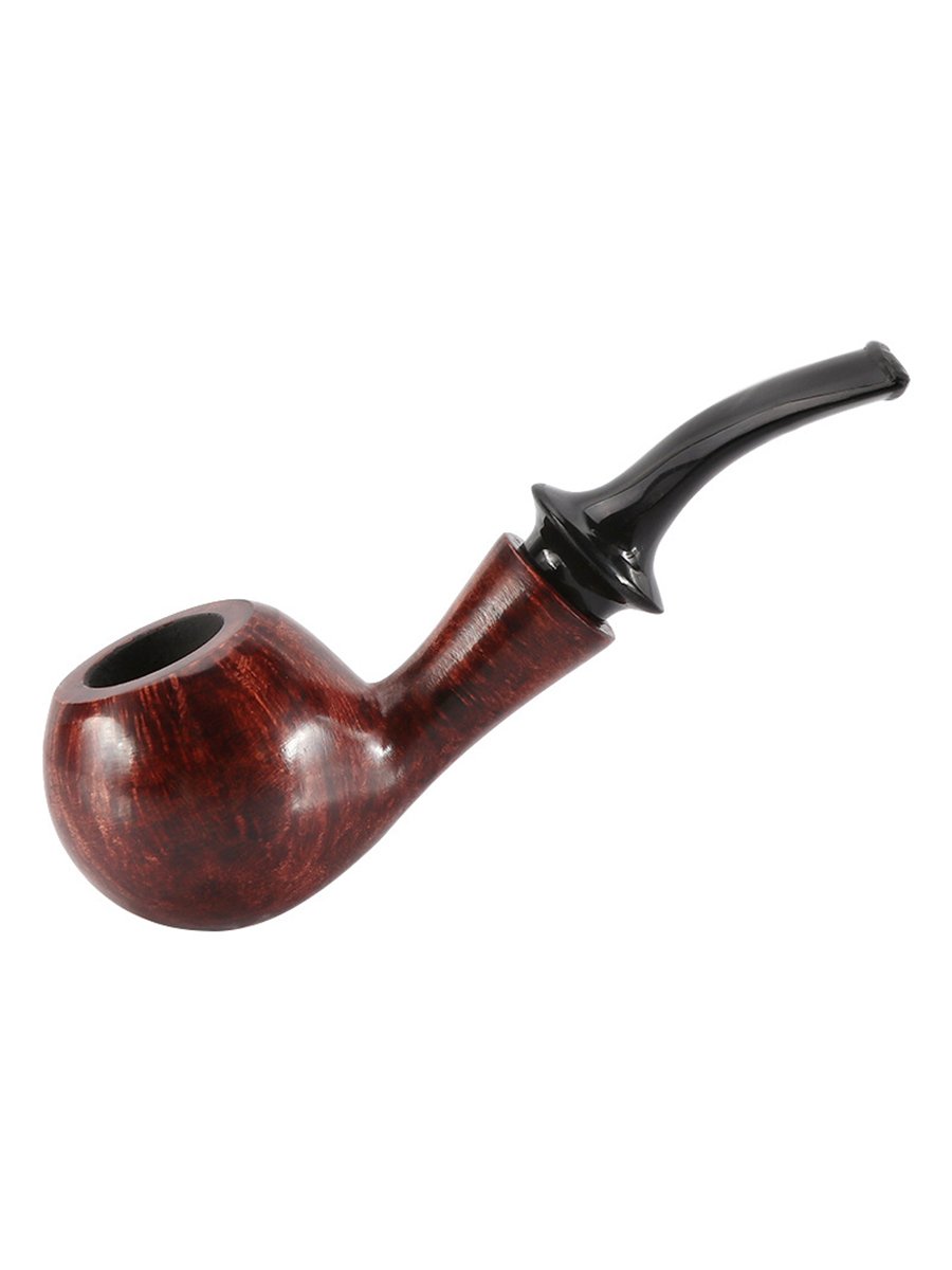 Curved Palm Style Stone Camellia Wood Pipe, 6 image