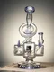 11" Tripled Chamber Horn Recycler Bong, Colors: Purple