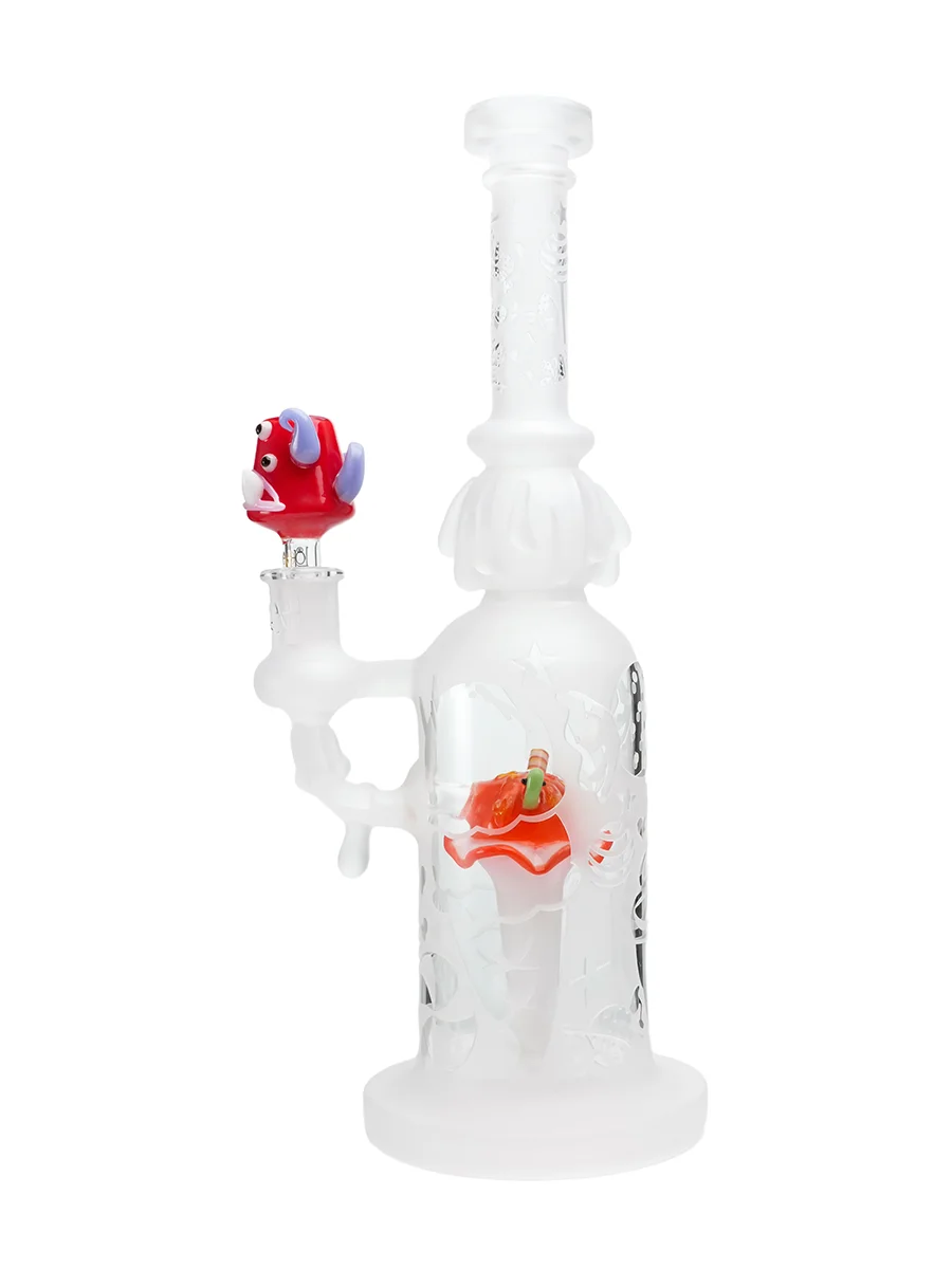 Red 14MM Glass Bowl Four-eyed Cow Red 14MM Glass Bowl Four-eyed Cow