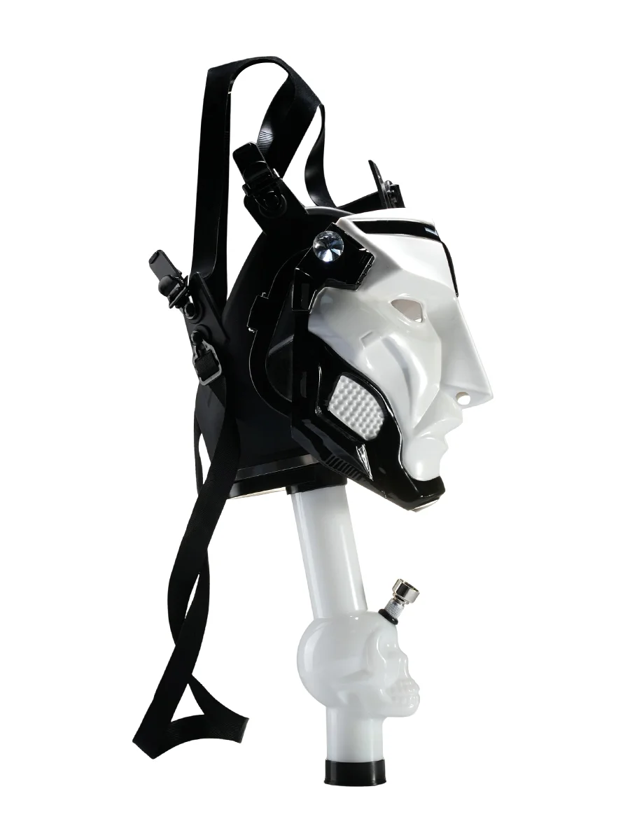 Delta Warden Gas Mask Bong White Color
