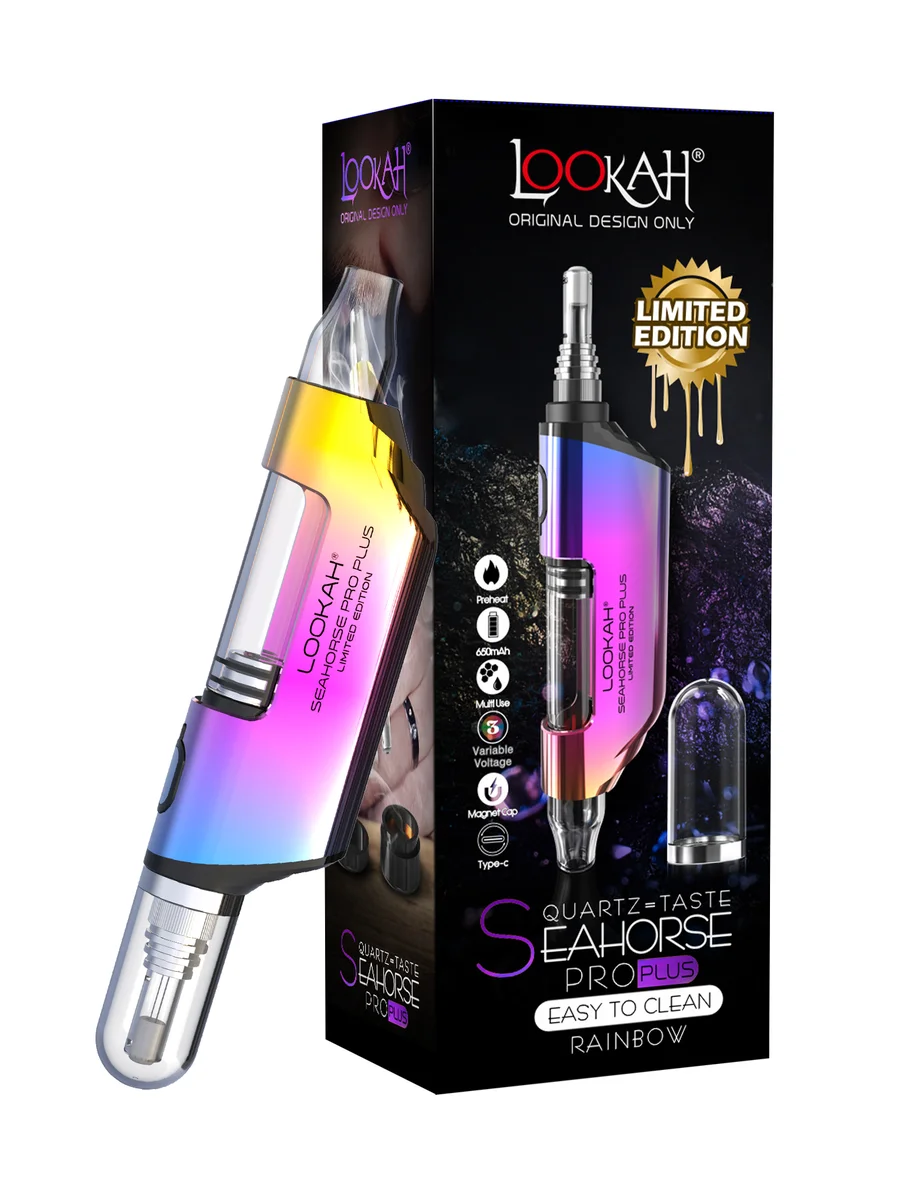 Lookah Seahorse Pro Plus Electric Nectar Collector | Dab Pen & Wax Pen, Color: Purple-Black Spatter, 23 image Lookah Seahorse Pro Plus Electric Nectar Collector | Dab Pen & Wax Pen, Color: Purple-Black Spatter, 23 image