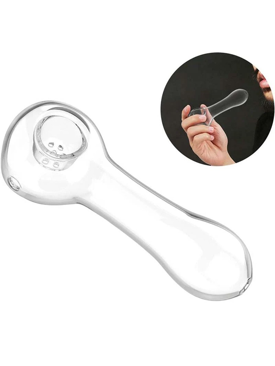 7-Hole Spoon Glass Pipe Transparent   Operation Operation 7-Hole Spoon Glass Pipe Transparent   Operation Operation