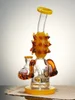 Lookah Bong 9" Turbine Perc Funny Looks Water Pipe, Colors: Yellow, 12 image Lookah Bong 9" Turbine Perc Funny Looks Water Pipe, Colors: Yellow, 12 image