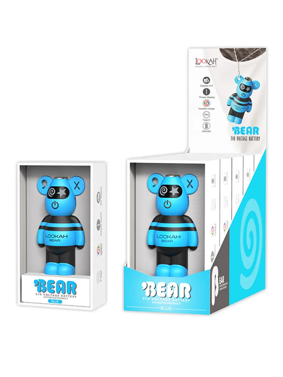 Lookah BEAR 510 Vape Battery blue Lookah BEAR 510 Vape Battery blue
