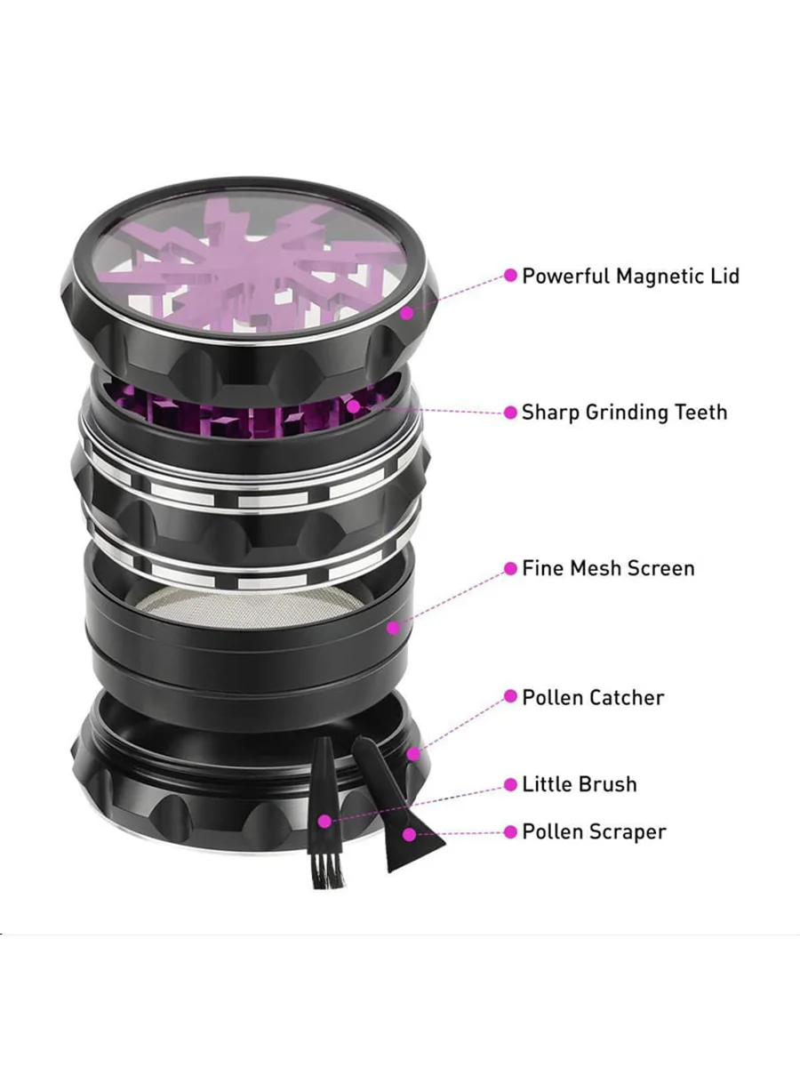 63mm 4 Layer Aluminum Alloy Herb Grinder 63mm 4 Layer Aluminum Alloy Herb Grinder