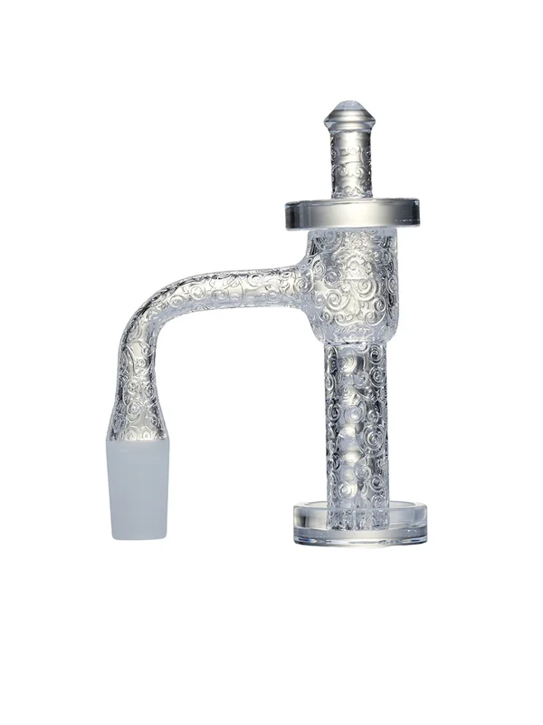 14MM Engraved Terp Slurper Quartz Banger with Carb Cap