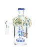 Horned ash Catcher 90Degree 14mm Joint, Colors: Dark Blue, 3 image Horned ash Catcher 90Degree 14mm Joint, Colors: Dark Blue, 3 image