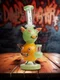 Lookah Rig 9.5&quot; Cute Double Piggy Dab Rig green