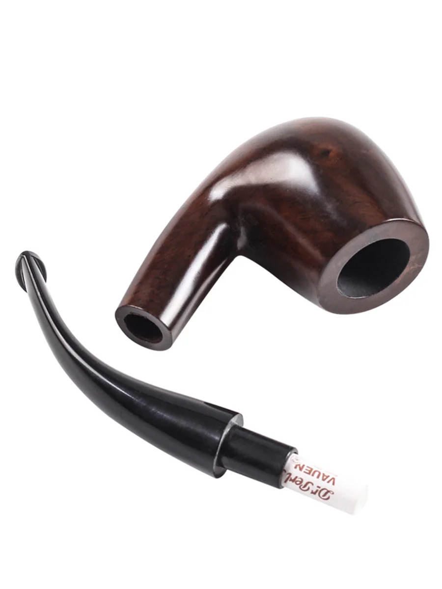 Handcrafted Waxed Ebony Wood Pipev4 Handcrafted Waxed Ebony Wood Pipev4