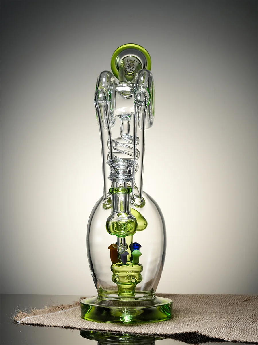 Lookah Bong 11.6"  Mini Mushroom Egg Water Pipe, Color: Green, 9 image