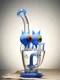 Lookah Bong 10&quot; Cool Percolator Alien Eyestalk Water Pipe blue
