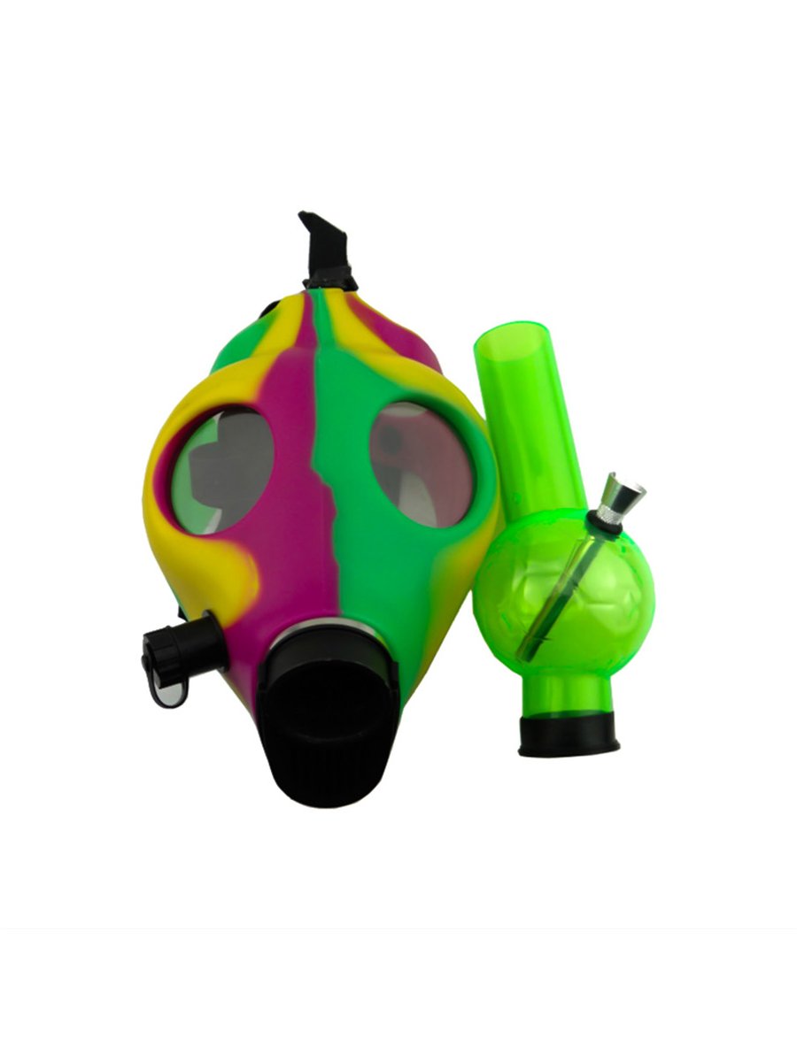 Round Three-Color Silicone Gas Mask Bong Round Three-Color Silicone Gas Mask Bong