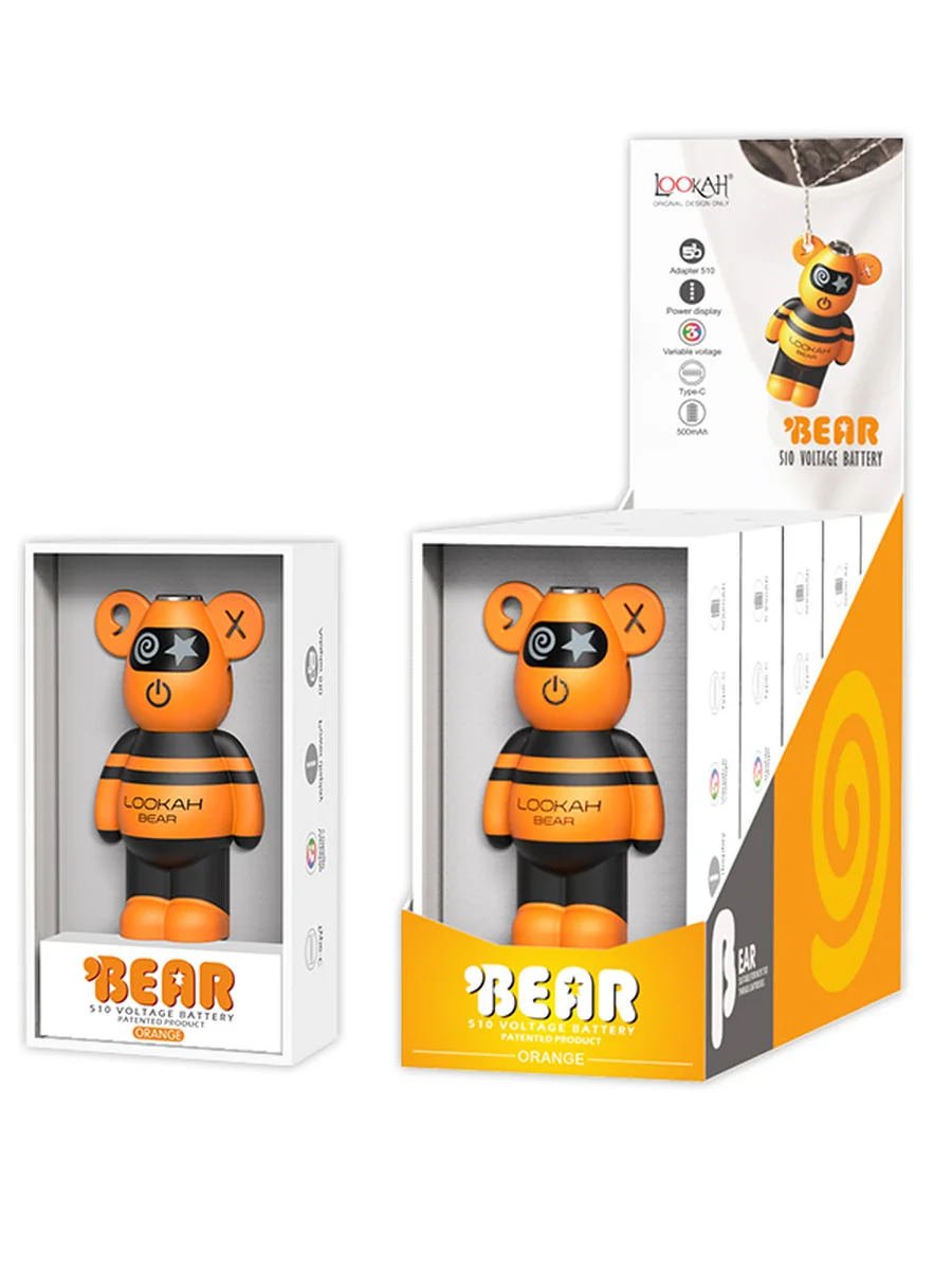 Lookah Bear Cute 510 Battery, Color: Gray, 3 image Lookah Bear Cute 510 Battery, Color: Gray, 3 image