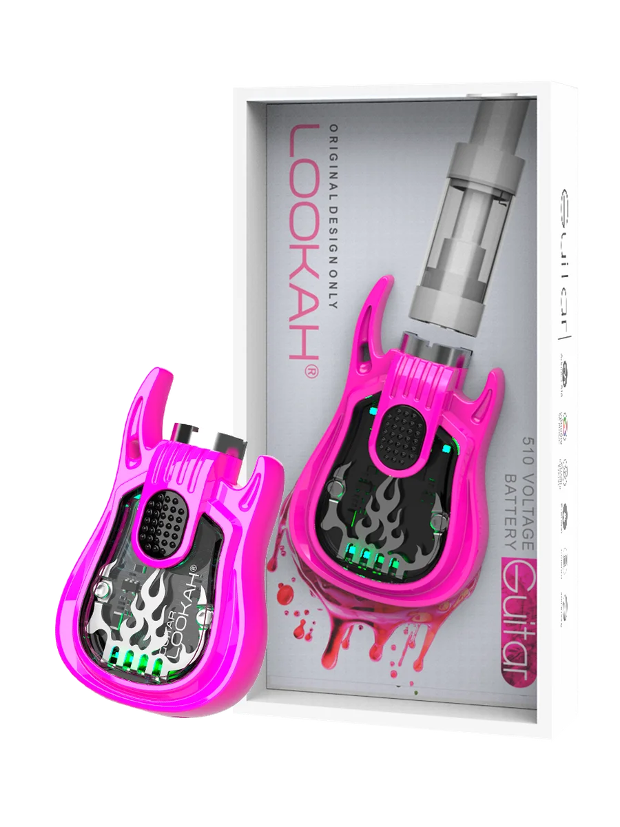 LOOKAH Guitar 510 thread vape battery - Pink LOOKAH Guitar 510 thread vape battery - Pink