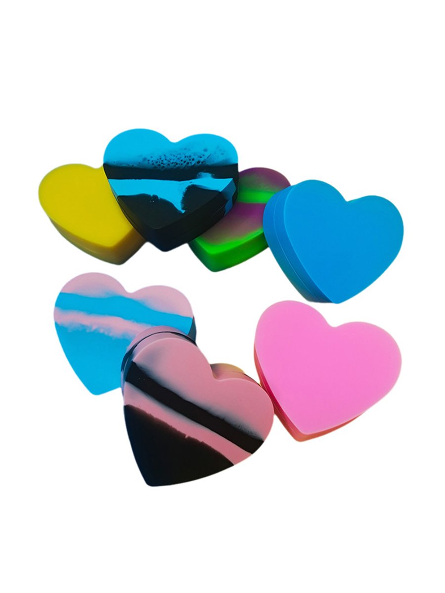 17ml Heart-Shaped Silicone Wax Containers