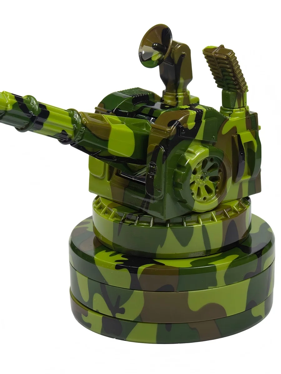 Anti-aircraft Gun Herb Grinder: 100mm Large 4-Piece Heavy Duty Weed Grinde, 4 image Anti-aircraft Gun Herb Grinder: 100mm Large 4-Piece Heavy Duty Weed Grinde, 4 image