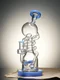 Lookah Bong 10" Recycler Inline Perc Water Pipe, Colors: Blue