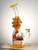 Lookah Bong 9" Turbine Perc Funny Looks Water Pipe, Colors: Yellow, 8 image Lookah Bong 9" Turbine Perc Funny Looks Water Pipe, Colors: Yellow, 8 image