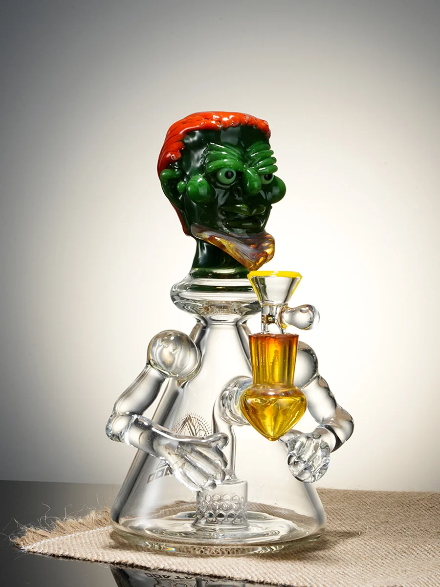 Lookah Bong 8" Mini Gothic Funny Glass Beaker Water Pipe Lookah Bong 8" Mini Gothic Funny Glass Beaker Water Pipe