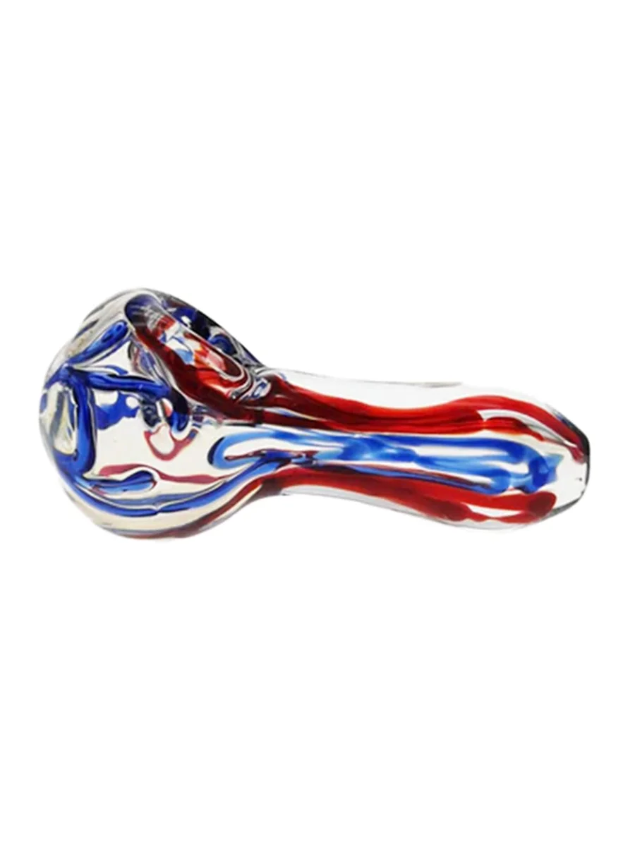 Colorful Bright Striped Glass Pipe, 5 image Colorful Bright Striped Glass Pipe, 5 image